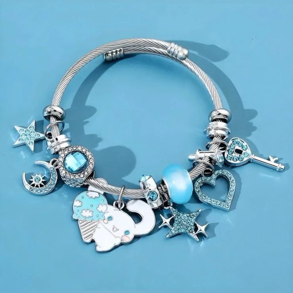 NIB-Sanrio’s Cinnamoroll Studded Charm Bracelet - Picture 3 of 5